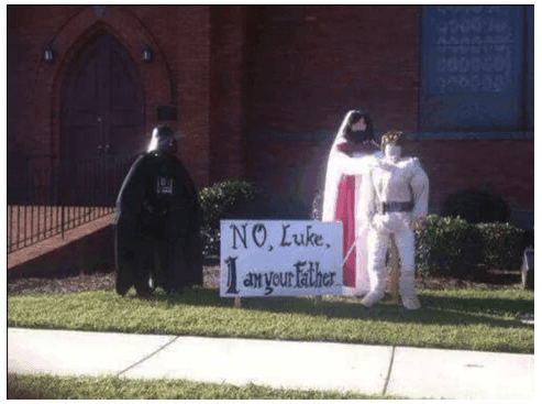 A Star Wars and New Testament mashup about fathers and sons.