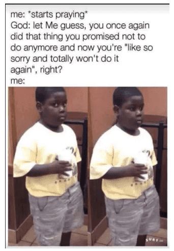 A young child in earnest prayer.